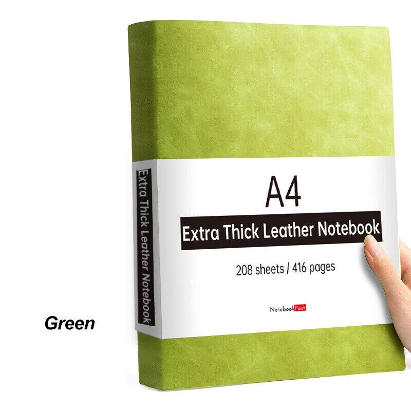 A4 Leather Wide Ruled Notebook for Writing, 416 Pages - Image 10