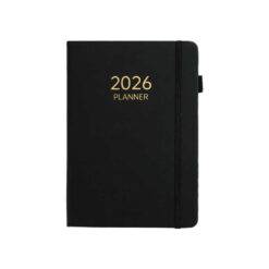 2026 Daily Planner Day Per Page - black