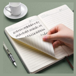360 Pages Wide Ruled Notebook with Encourage Quote Embossed, ink bleech test