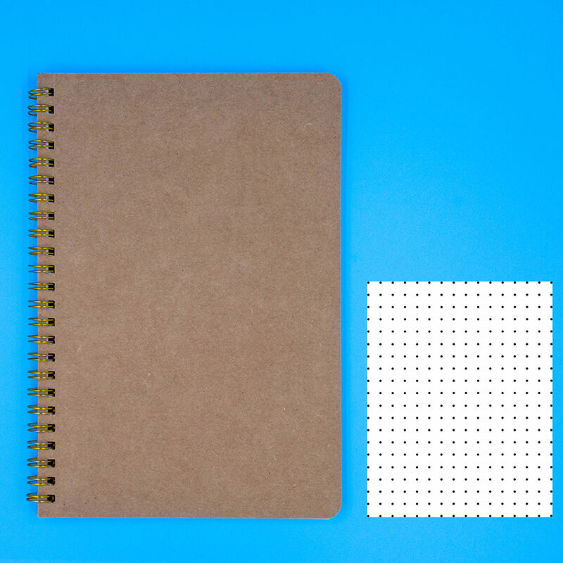 Dotted Notebook A5 -Tan Cover - Notebookpost