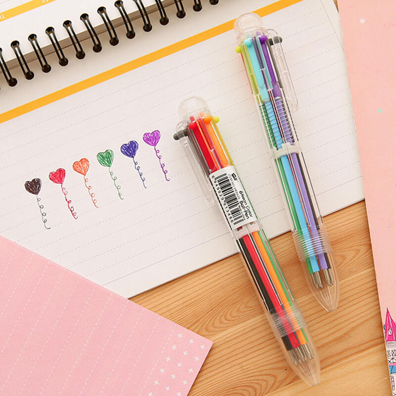 6 color ball pen in bullet journal essential kit for beginners