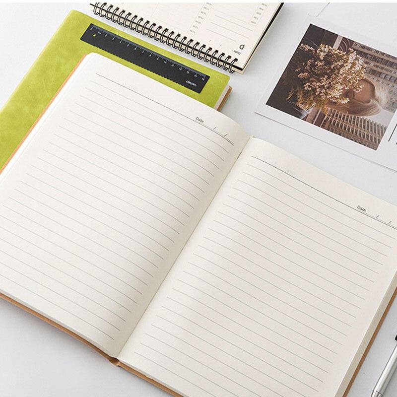 A4 Leather Wide Ruled Notebook for Writing, 416 Pages - Image 5