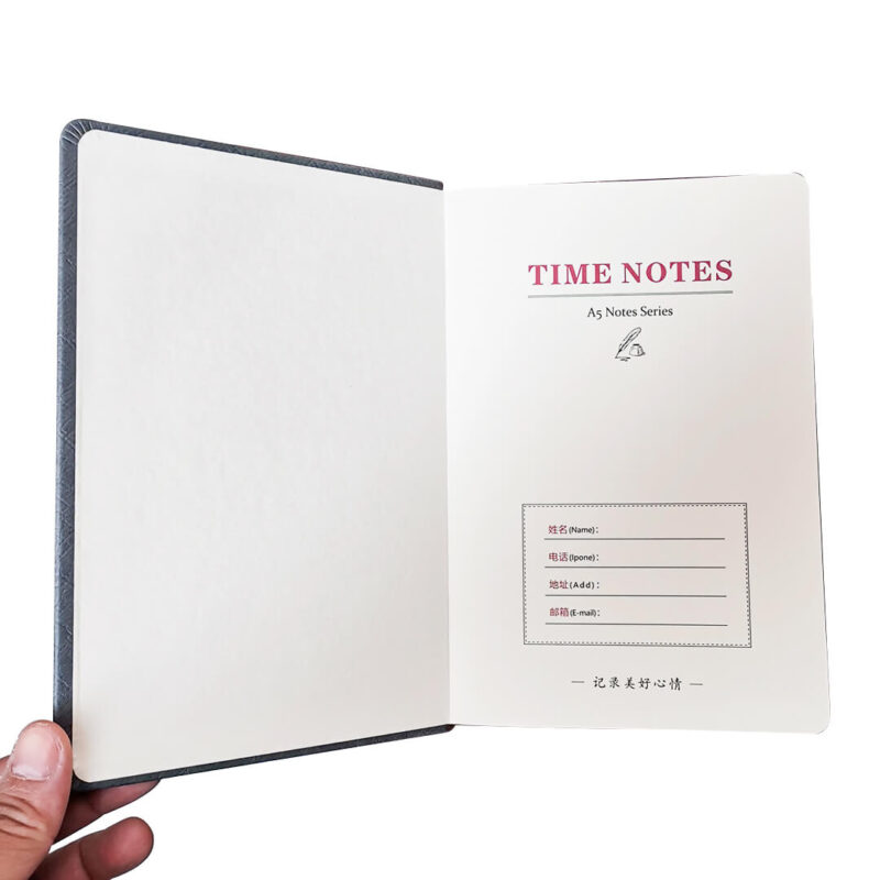 A5 Graph Paper Notebook for Drawing and Note-Taking, front page with name