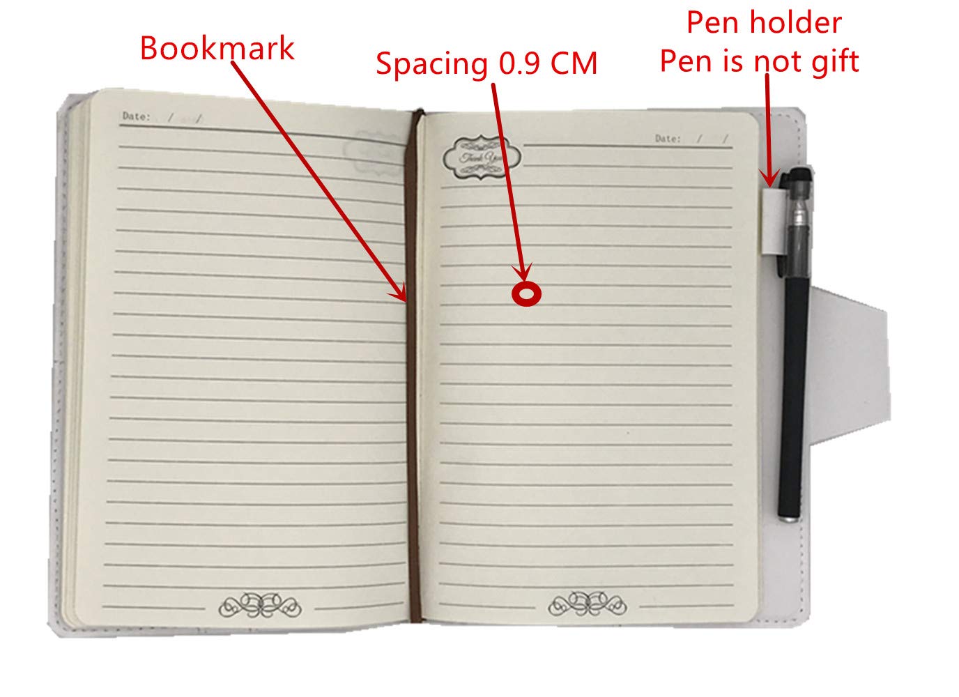 Lock Journal A5 Binder Diary Faux Leather Refillable Journal Loose Leaf Spiral Flower Locking Notebook 