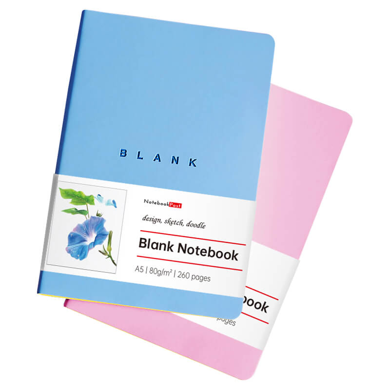 blank page notebook - dual colors