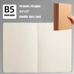 B5 Blank Paper Notebook 10pcs Per Pack