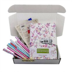 Floral Diary with Lock for Girls for Writing , with Pens and Calendar Stickers