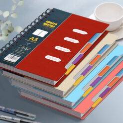 Hard Cover 4 Subject Spiral Notebook