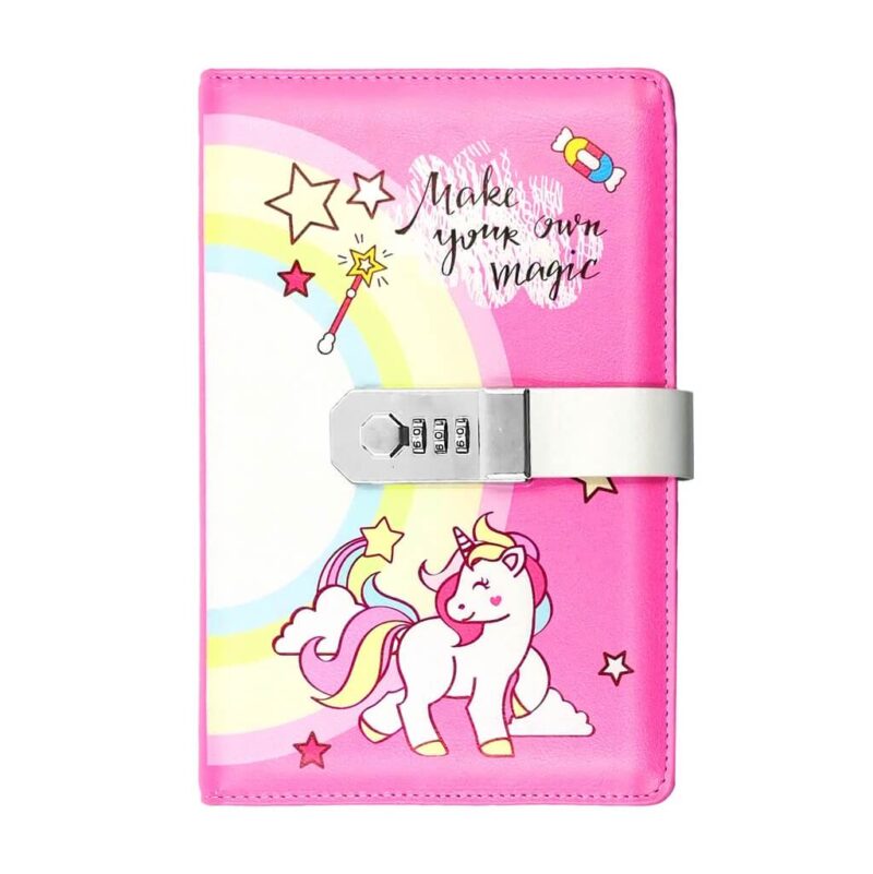 unicorn diary with lock for girls