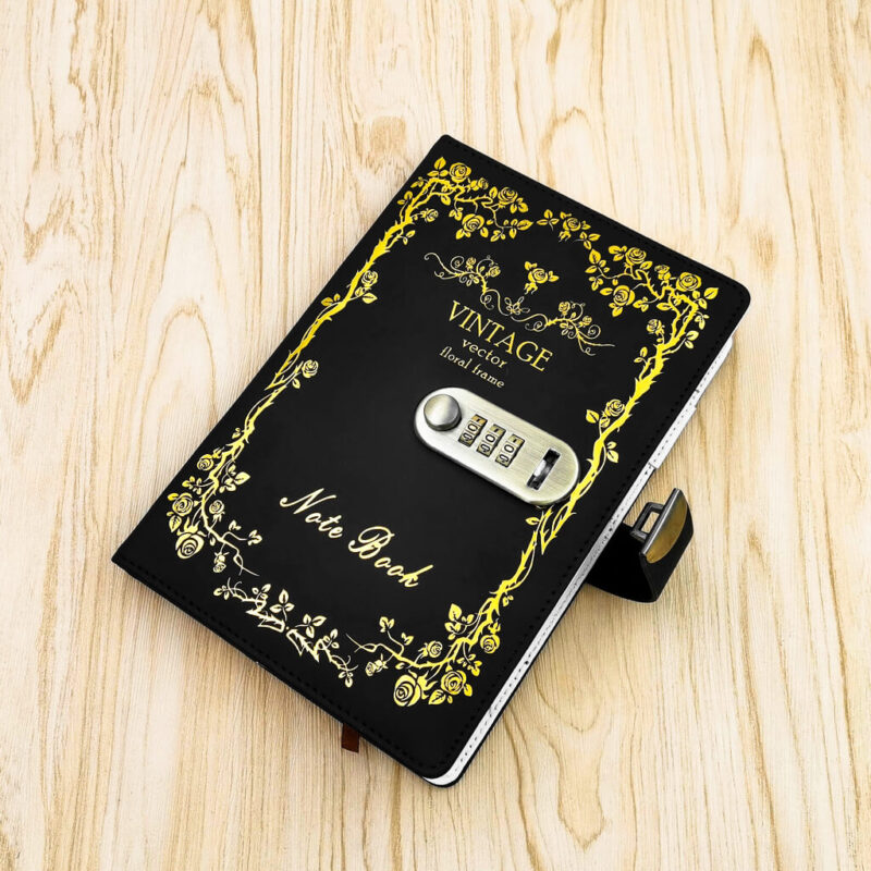 diary with lock for adult - 3 digits password lock