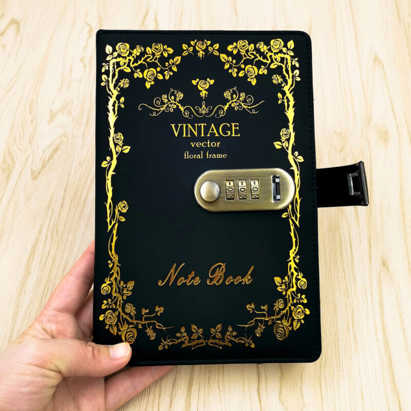 diary with lock for adult vintage design