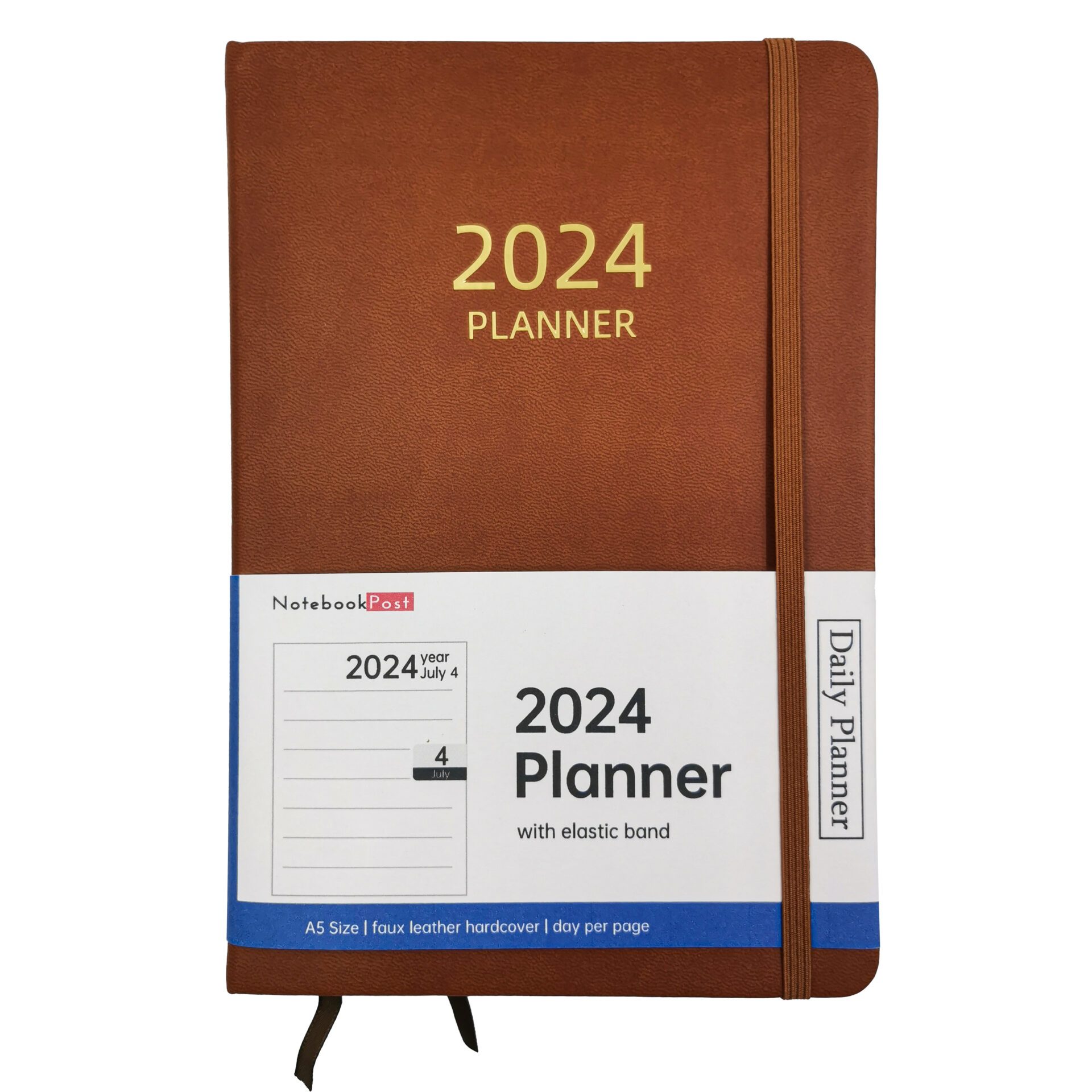 2024 A4 Two Day A Page Hardback Casebound Diary Personal Organiser Journal