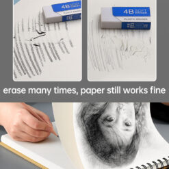 Large A4 Size Sketch Pad Spiral Bound Hardcover Blank Paper, good quality paper could erase many times