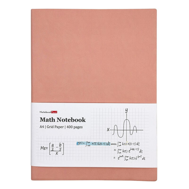 grid paper notebook for math pink color