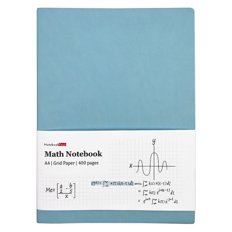 grid paper notebook for math blue color