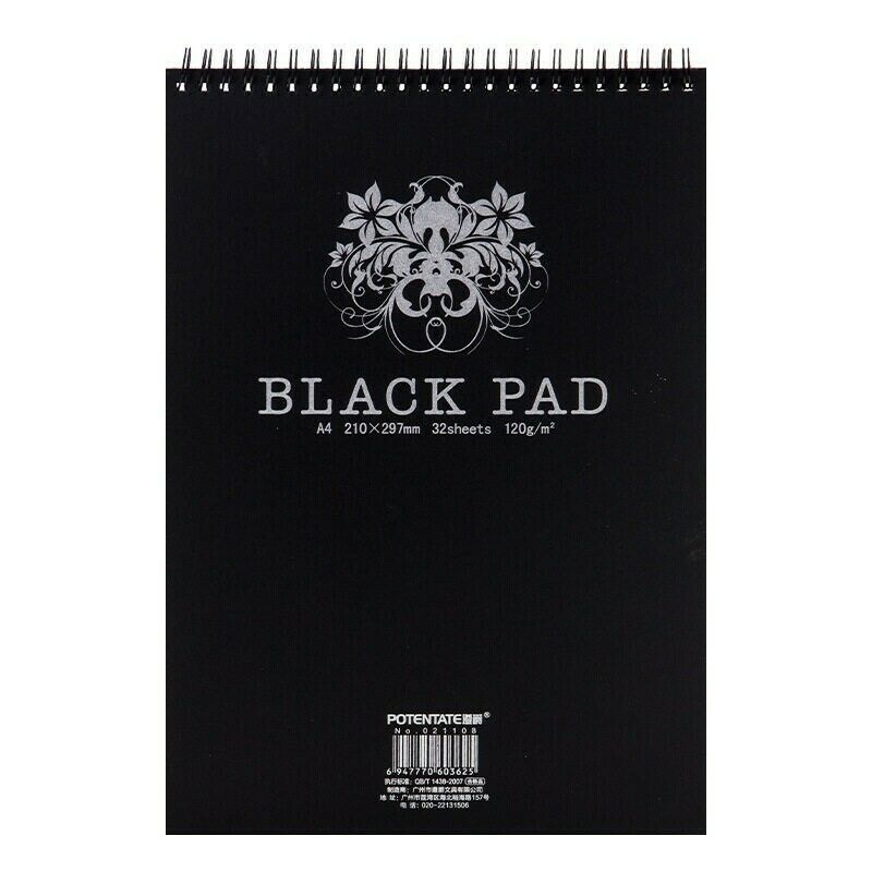 black notepad