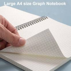Large A4 Spiral Graph Notebook
