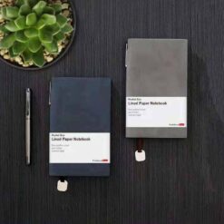 pocket size notebook, lay flat on the table