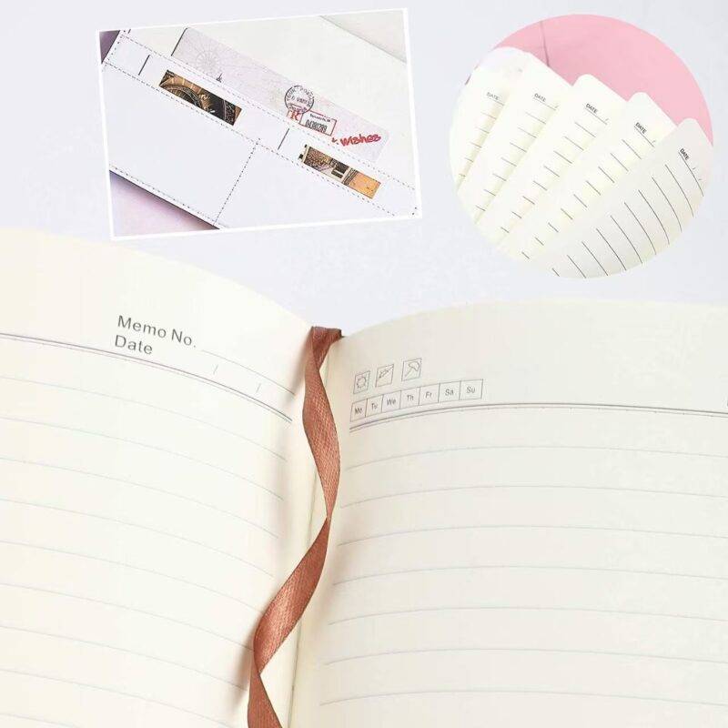 A5 Leather Journal with Lock, Password Lock Diary - Image 3